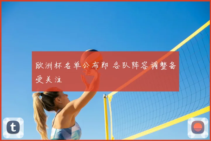 欧洲杯名单公布即 各队阵容调整备受关注